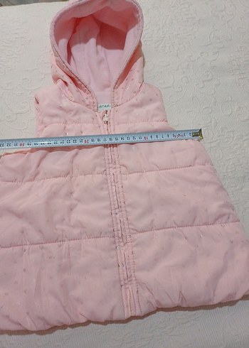 Kız Çocuk Kapüşonlu Pembe Yelek - Görsel 3
