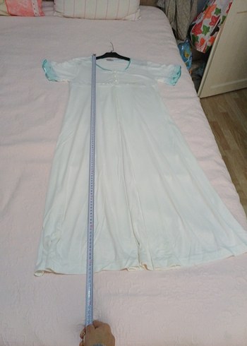 Uzun Beyaz Kadın bornoz ve gecelik - Görsel 6