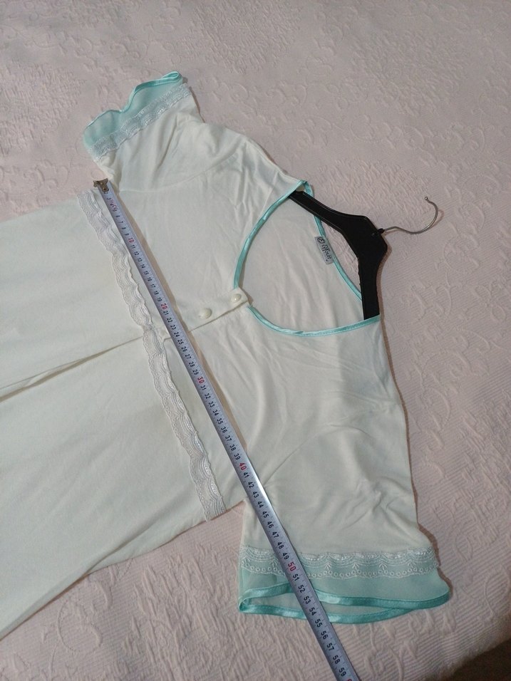 Uzun Beyaz Kadın bornoz ve gecelik - Görsel 5