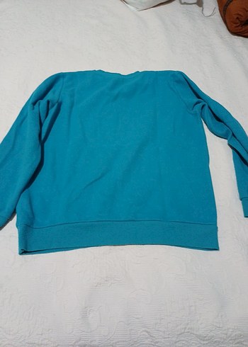 Mavi Sweatshirt, Yuvarlak Yaka, Rahat Kesim - Görsel 6