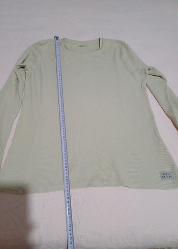 Bej Pamuklu Uzun Kollu Basic Kadın Kazak - Görsel 3