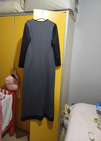 Uzun Gri Kadın Triko Elbise - Görsel 3