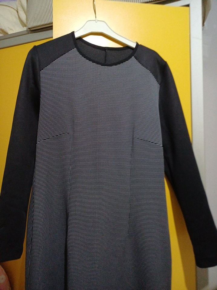 Uzun Gri Kadın Triko Elbise - Görsel 2