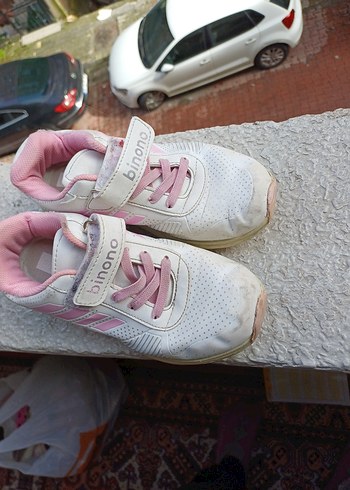 Pembe Kız Çocuk Spor Ayakkabı Velcro - Görsel 7