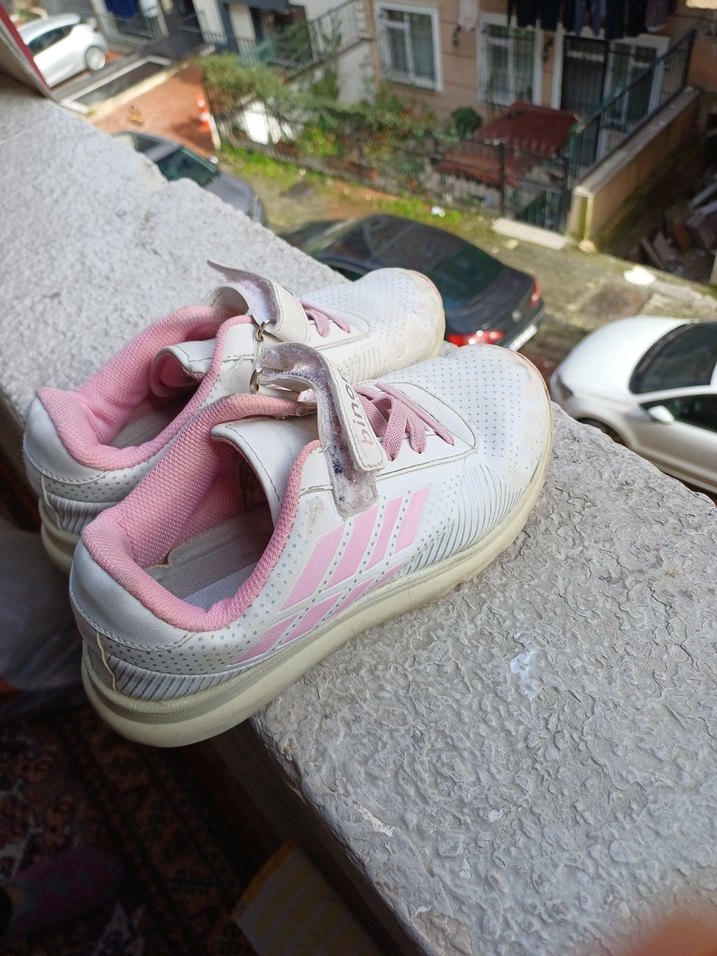 Pembe Kız Çocuk Spor Ayakkabı Velcro - Görsel 4