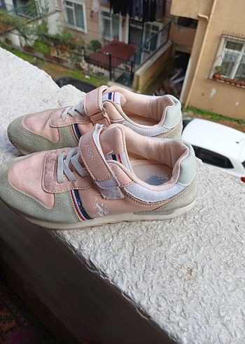 Kız Çocuk Pembe Spor Ayakkabı Velcro - Görsel 2