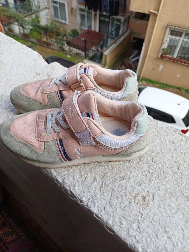 Kız Çocuk Pembe Spor Ayakkabı Velcro - Görsel 2