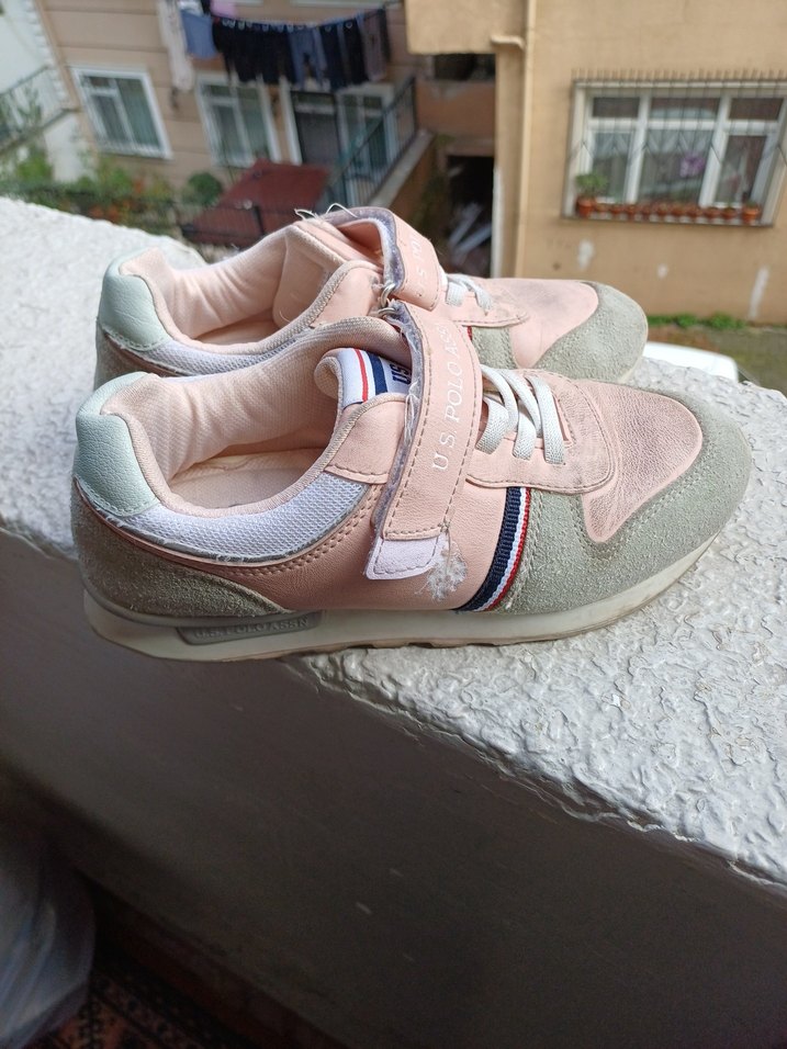 Kız Çocuk Pembe Spor Ayakkabı Velcro - Görsel 4