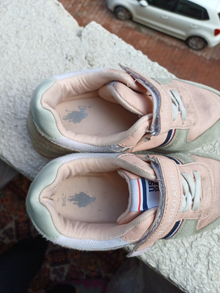 Kız Çocuk Pembe Spor Ayakkabı Velcro - Görsel 5