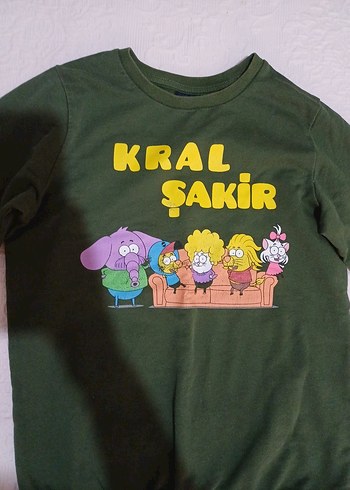 Yeşil Kral Şakir Baskılı Erkek Sweatshirt - Görsel 2
