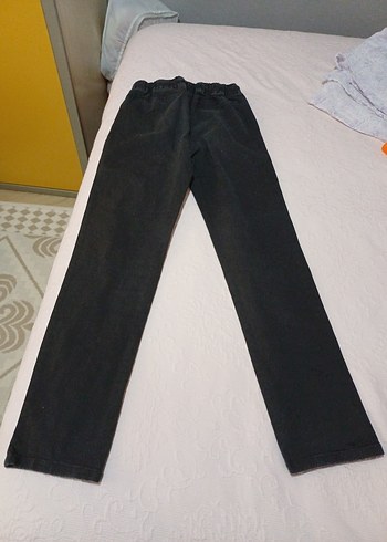 Erkek Siyah Bol Kesim Kot Pantolon - Görsel 4