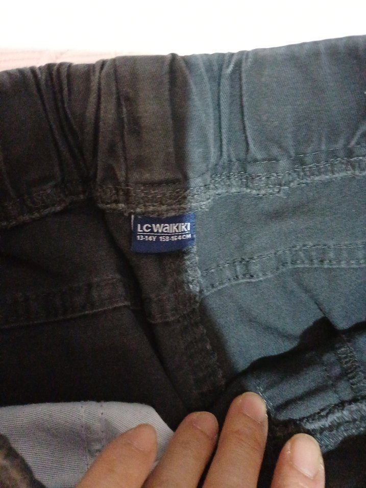 Erkek Siyah Bol Kesim Kot Pantolon - Görsel 3