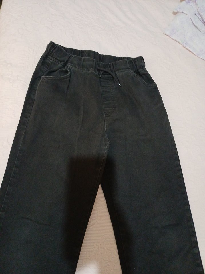 Erkek Siyah Bol Kesim Kot Pantolon - Görsel 2