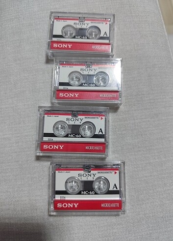 4 adet Sony mikro kaset tertemiz