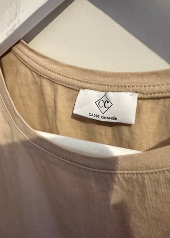 40 Beden ten rengi Renk Bej Kolsuz Kadın Crop Top