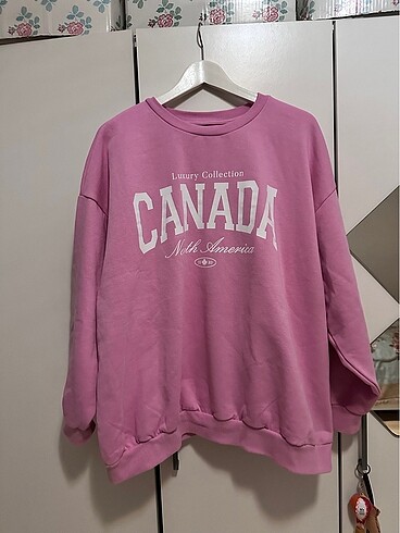 Defacto oversize pembe sweatshirt