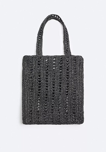 Zara örme tote çanta