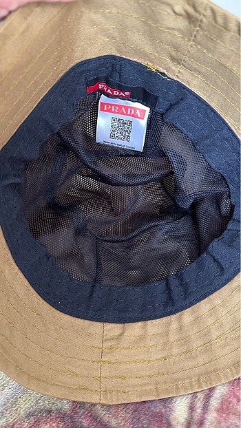 Beden haki Renk Prada Bucket Şapka