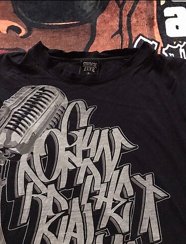 l/xl Beden siyah Renk Shock five real mc tshirt