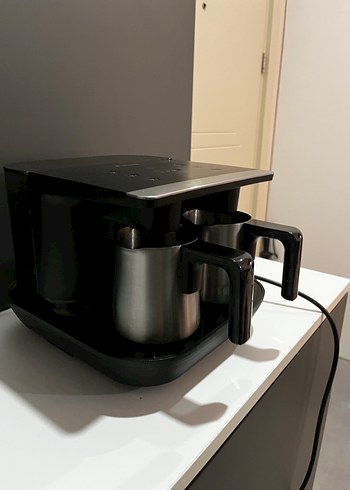 Gri parlak kahve makinası - Görsel 4