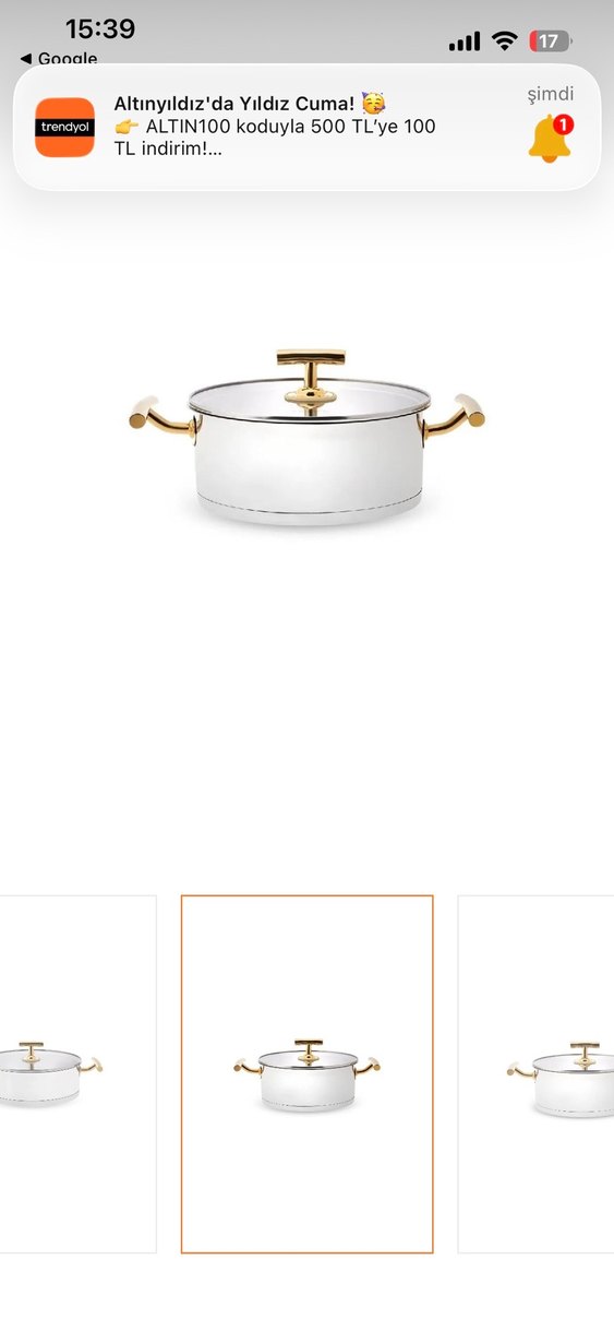 Parlak gold Tencere Seti - Görsel 3