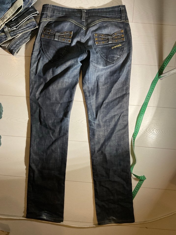 Düşük bel boru paça jean - Görsel 5