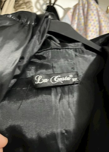 Düğmeli Siyah Uzun  Kadın Kışlık Mont - Görsel 3