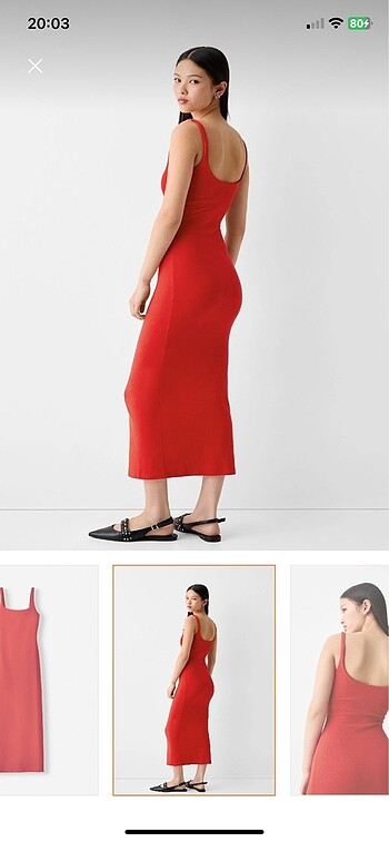 Bershka Kırmızı elbise