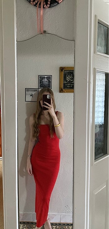 xs Beden Kırmızı elbise