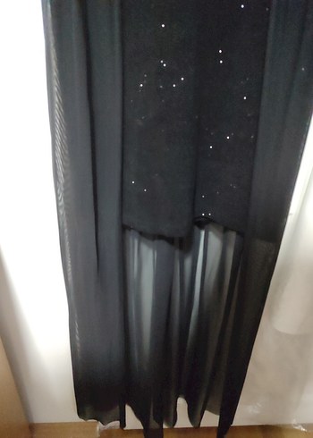 Siyah Uzun Gotik Abiye Elbise - Görsel 3