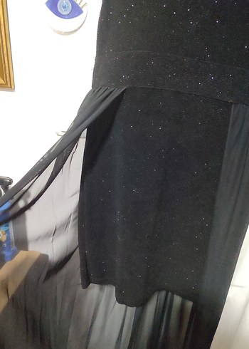 Siyah Uzun Gotik Abiye Elbise - Görsel 2