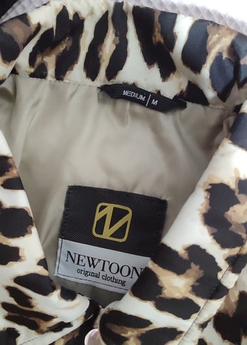 Leopar Desenli Kahverengi Kadın Midi Ceket - Görsel 3