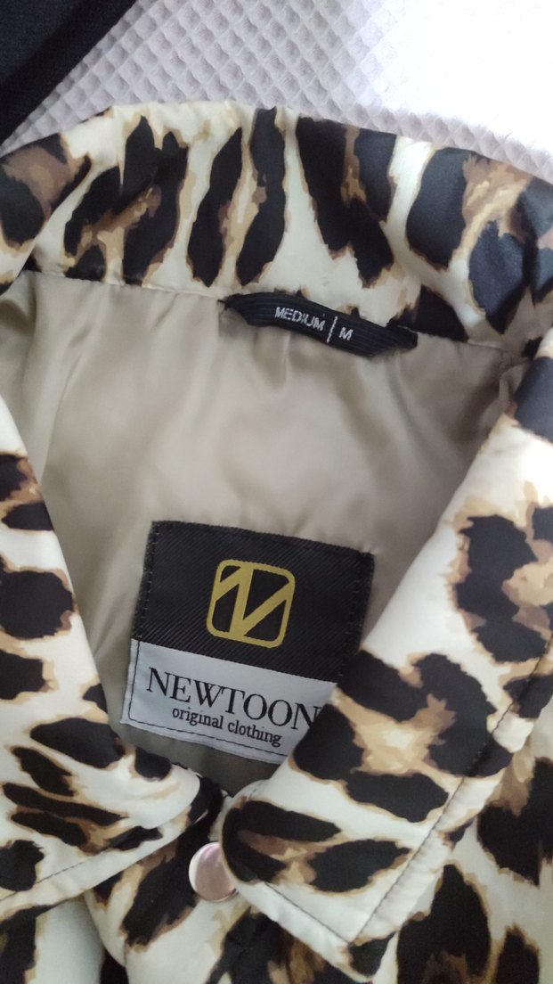 Leopar Desenli Kahverengi Kadın Midi Ceket - Görsel 3