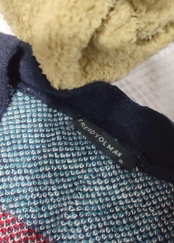 Renkli noel Desenli Yün Hırka - Görsel 4