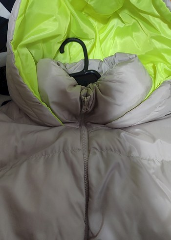 Beyaz Kadın Kışlık Fermuarlı Mont - Görsel 3