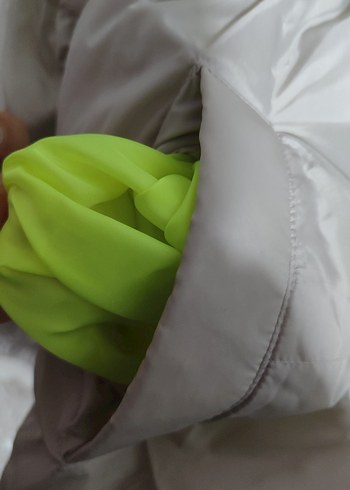 Beyaz Kadın Kışlık Fermuarlı Mont - Görsel 4