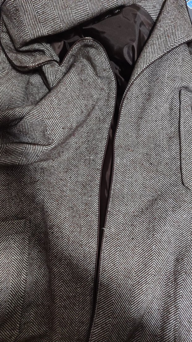 kahverengi detaylı Midi Kadın Kaban - Görsel 4