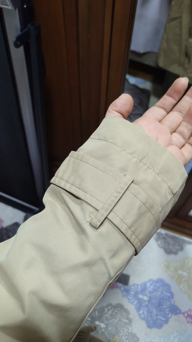 Bej Midi Kadın Trençkot, Kemerli, Regular Fit - Görsel 2