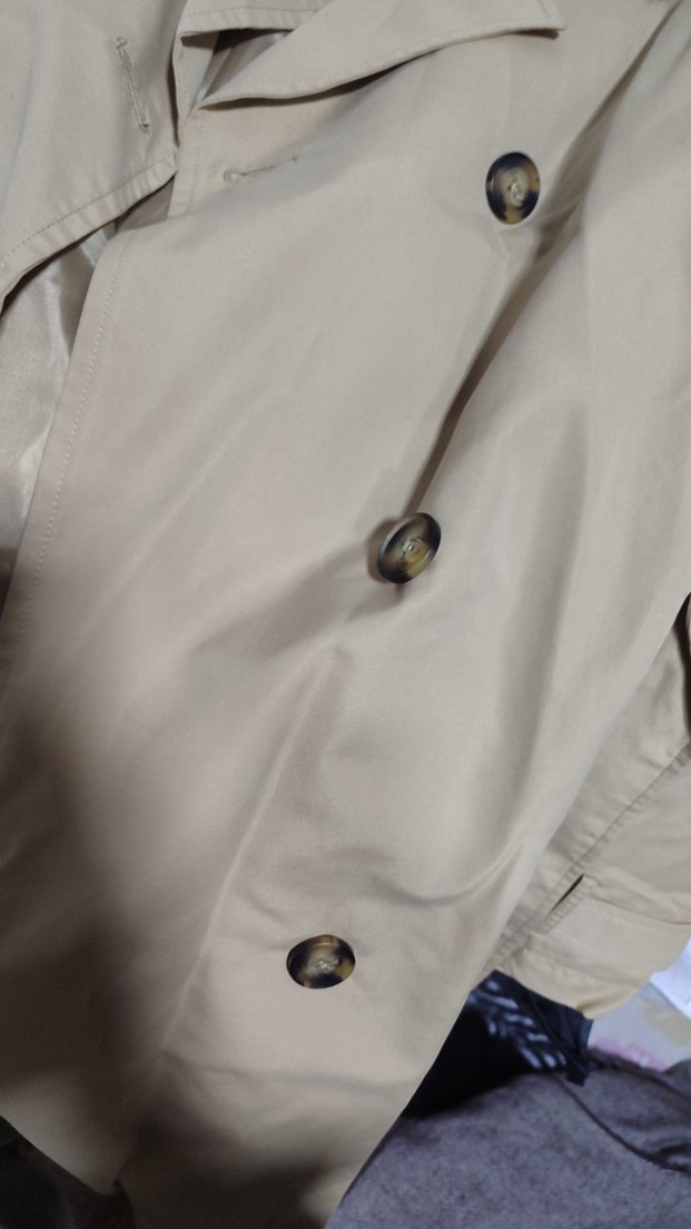 Bej Midi Kadın Trençkot, Kemerli, Regular Fit - Görsel 5