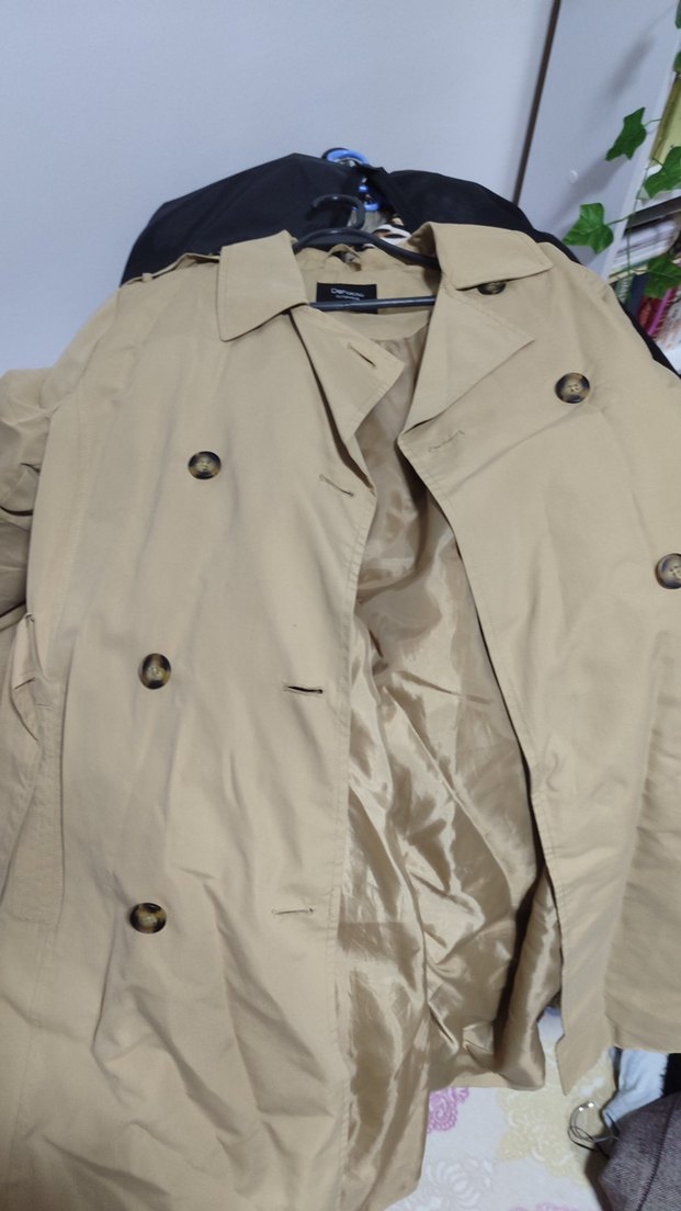 Bej Midi Kadın Trençkot, Kemerli, Regular Fit - Görsel 3