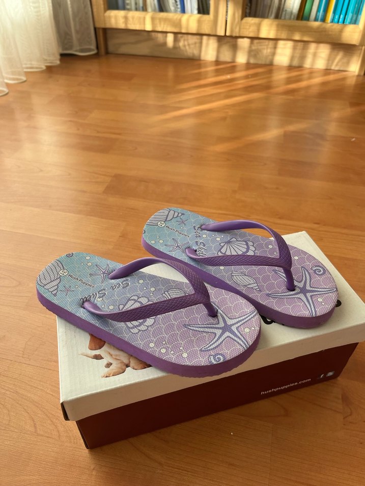 Mor Baskılı Kız Parmak arası Terlik - Görsel 2