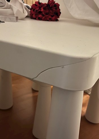 İkea Mamut Beyaz Çocuk Masa Sandalye Seti - Görsel 5