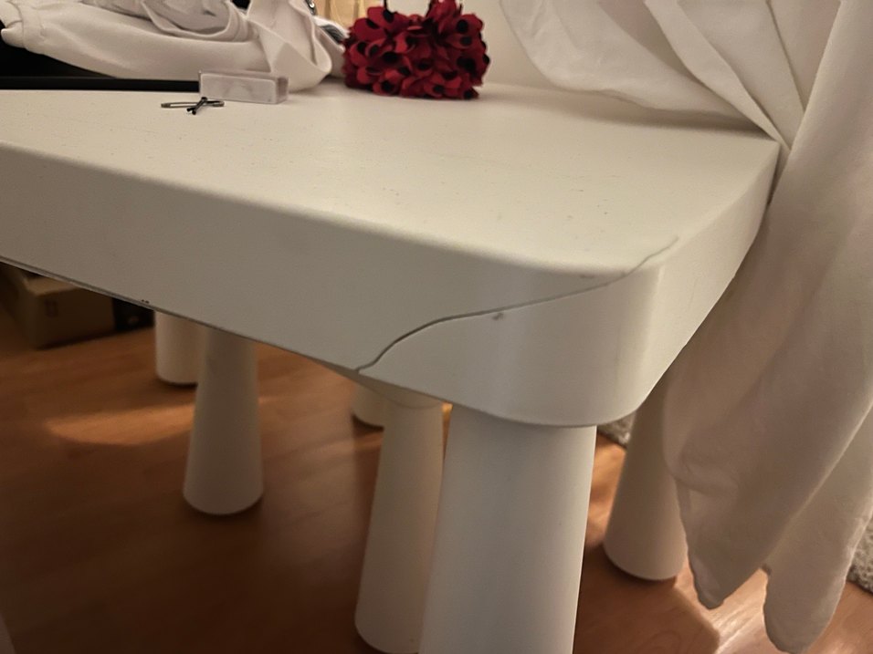 İkea Mamut Beyaz Çocuk Masa Sandalye Seti - Görsel 5