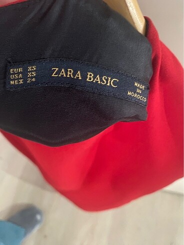 xs Beden kırmızı Renk Zara elbise