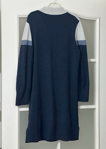 Yün Örme Gri Yüksek Yaka Kadın Kazak - Görsel 6