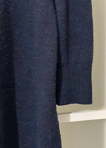 Yün Örme Gri Yüksek Yaka Kadın Kazak - Görsel 5