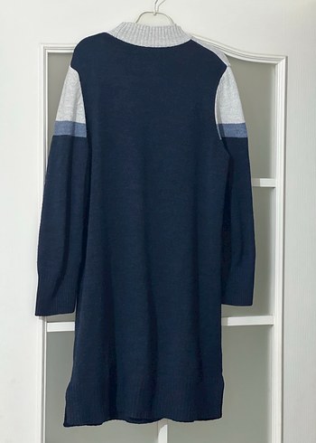 Yün Örme Gri Yüksek Yaka Kadın Kazak - Görsel 7