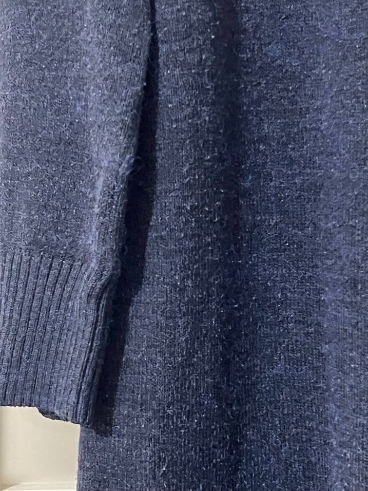 Yün Örme Gri Yüksek Yaka Kadın Kazak - Görsel 4