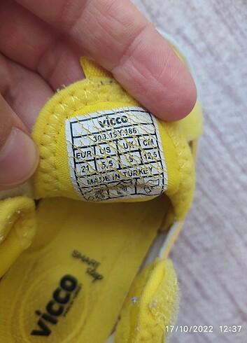21 Beden sarı Renk Bebek ayakkabi