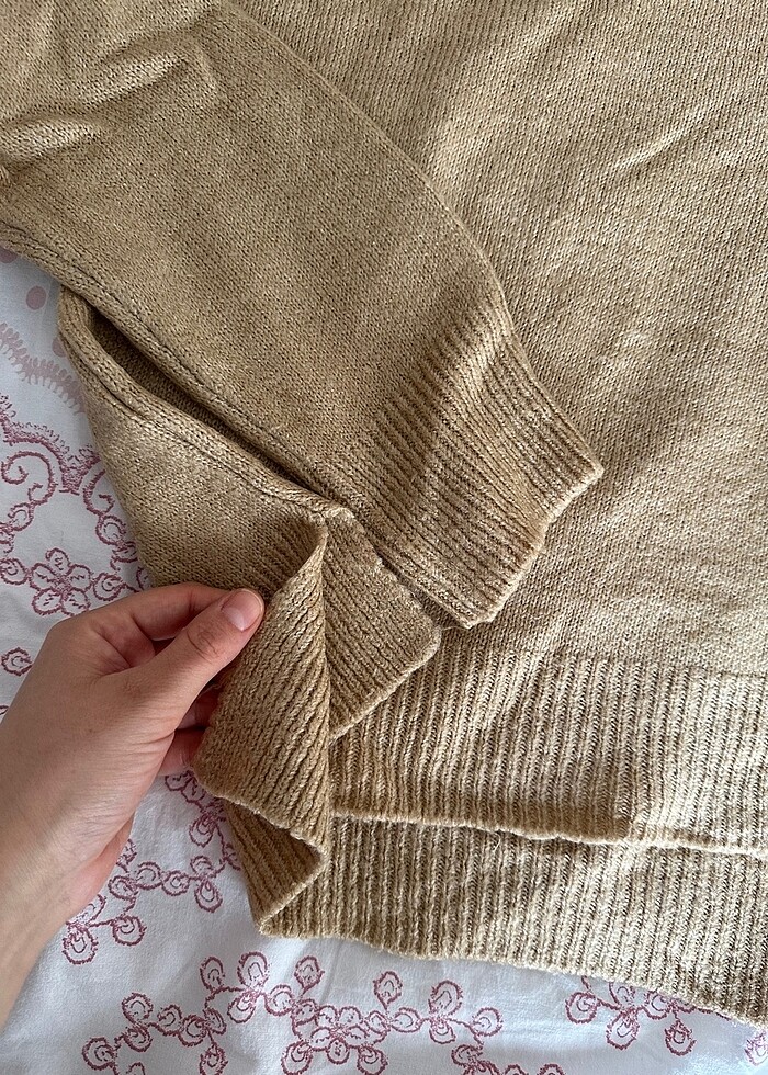 Camel rengi kazak - Görsel 3